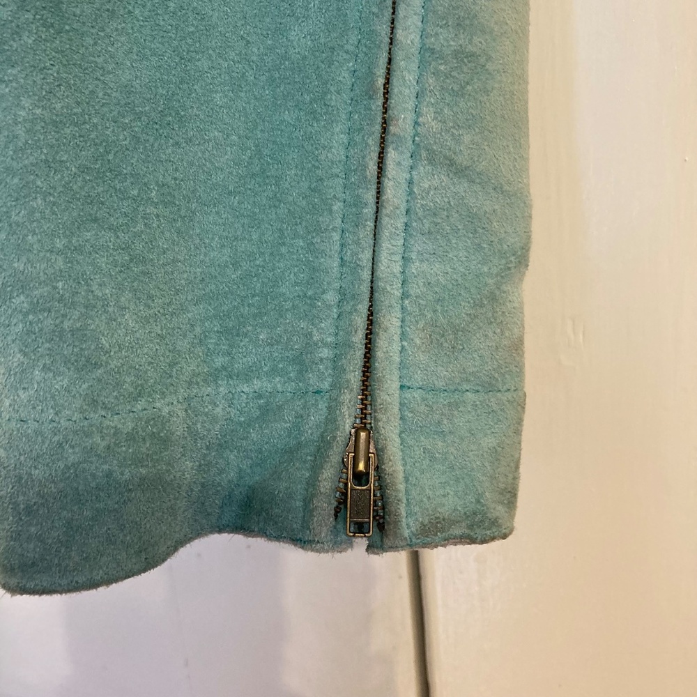 Sigrid Olsen So Blue Women's Blue Suede Lightweight Zip Up Jacket Size M - Picture 9 of 17
